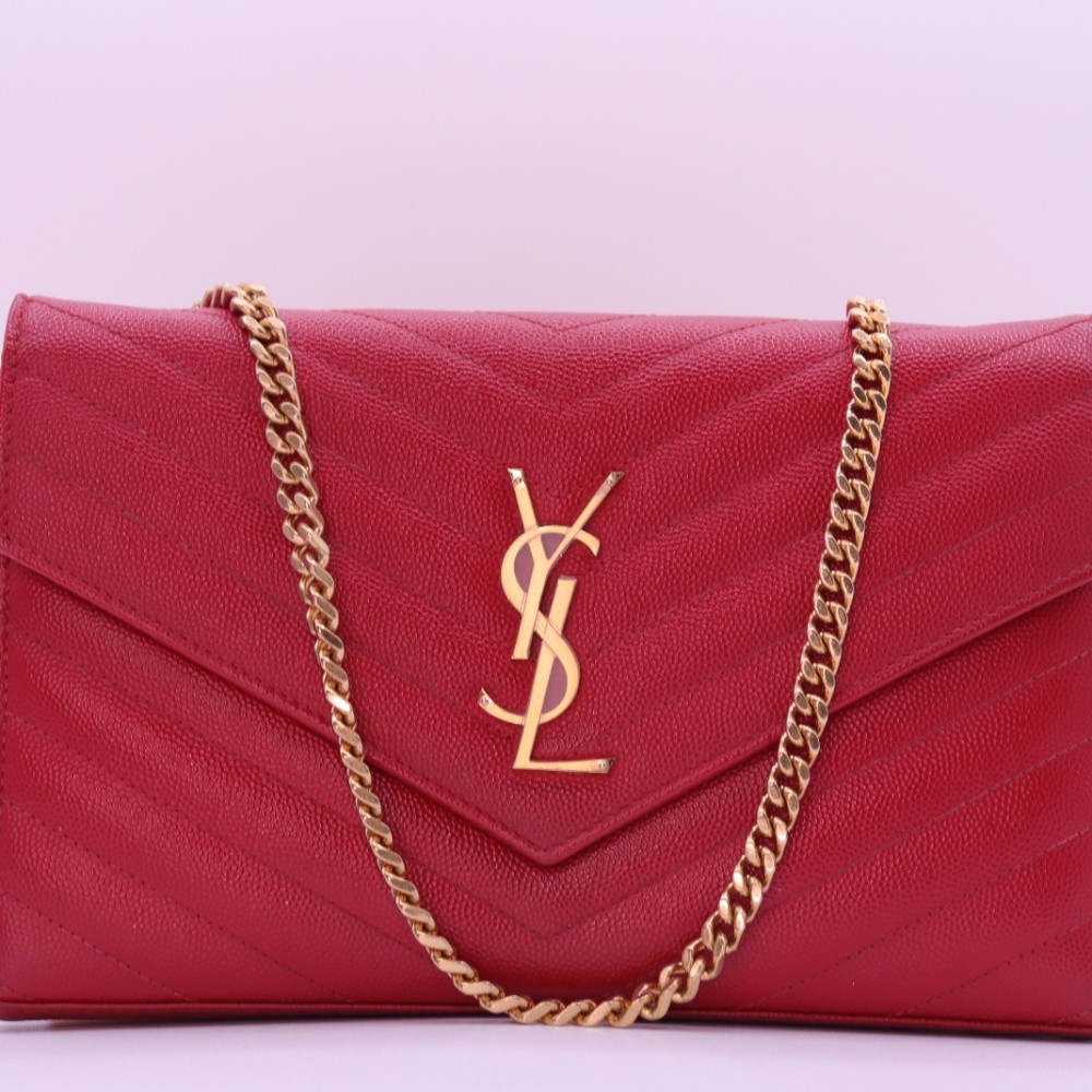 SAINT LAURENT - Shoulder Bag Red Leather R1.097